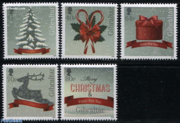Gibraltar 2015 Christmas 5v, Mint NH, Religion - Christmas - Navidad