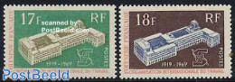 French Polynesia 1969 50 Years I.L.O. 2v, Unused (hinged), History - I.l.o. - Unused Stamps