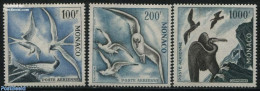 Monaco 1955 Sea Birds 3v, Perf 13 (issued 1957), Mint NH, Nature - Birds - Unused Stamps