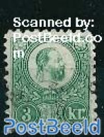 Hungary 1871 3Kr, Green, Used, Used Stamps - Usati