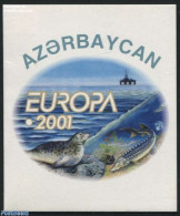 Azerbaijan 2001 Europa Booklet With 4 Stamps, Mint NH, History - Nature - Science - Europa (cept) - Fish - Sea Mammals.. - Fishes