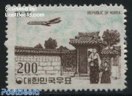 Korea, South 1961 200H, Stamp Out Of Set, Mint NH, Transport - Aircraft & Aviation - Airplanes