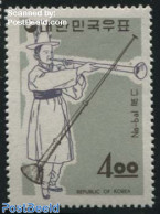 Korea, South 1963 4.00, Stamp Out Of Set, Mint NH, Performance Art - Music - Musical Instruments - Music