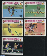 Niger 1980 Worldcup Football 5v, Imperforated, Mint NH, Sport - Football - Niger (1960-...)