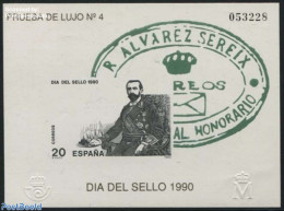 Spain 1990 Stamp Day, Special Sheet (not Valid For Postage), Mint NH, Stamp Day - Neufs