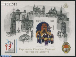 Spain 1993 EXFILNA, Special Sheet (not Valid For Postage), Mint NH, Performance Art - Music - Philately - Ongebruikt