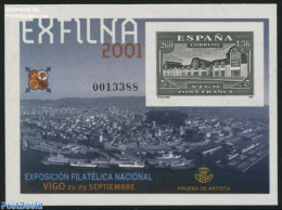 Spain 2001 EXFILNA, Special Sheet (not Valid For Postage), Mint NH, Philately - Nuevos