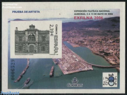 Spain 2006 EXFILNA, Special Sheet (not Valid For Postage), Mint NH, Transport - Philately - Ships And Boats - Ongebruikt