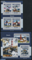 Mozambique 2015 Lighthouses 2 S/s, Mint NH, Nature - Various - Birds - Lighthouses & Safety At Sea - Leuchttürme