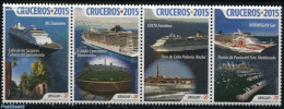 Uruguay 2015 Cruise Ships 4v [:::] Or [+], Mint NH, History - Transport - Various - Netherlands & Dutch - Ships And Bo.. - Géographie