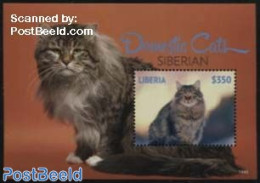 Liberia 2014 Domestic Cats S/s, Mint NH, Nature - Cats - Sonstige & Ohne Zuordnung