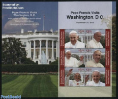 Grenada Grenadines 2015 Pope Francis Visits Washington DC 6v M/s, Mint NH, Religion - Pope - Popes