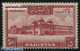 Pakistan 1948 5R, Perf. 13.5:14, Stamp Out Of Set, Mint NH - Pakistán