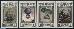 Korea, North 1982 200 Years Aviation 4v, Imperforated, Mint NH, Transport - Balloons - Fesselballons