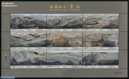 Macao 2015 Yellow River 9v M/s, Mint NH, Nature - Sport - Water, Dams & Falls - Mountains & Mountain Climbing - Unused Stamps