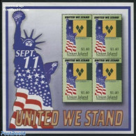 Saint Vincent & The Grenadines 2002 Union Island, United We Stand M/s, Mint NH, History - Flags - Art - Sculpture - Beeldhouwkunst