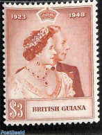 Guyana 1948 3$, Stamp Out Of Set, Mint NH, History - Kings & Queens (Royalty) - Case Reali