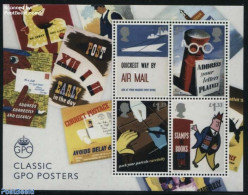 Great Britain 2016 Classic GPO Posters S/s, Mint NH, Mail Boxes - Post - Art - Poster Art - Unused Stamps