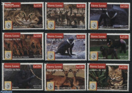 Sierra Leone 1995 Sierra Club 9v, Mint NH, Nature - Animals (others & Mixed) - Cat Family - Monkeys - Sonstige & Ohne Zuordnung