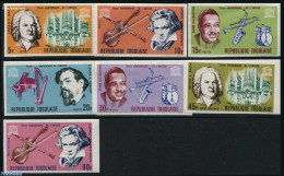 Togo 1967 UNESCO, Music 7v, Imperforated, Mint NH, History - Performance Art - Unesco - Music - Musical Instruments - Muziek