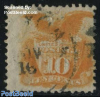 United States Of America 1869 10c, Used, Stamp Out Of Set, Used Stamps, Nature - Birds - Gebraucht
