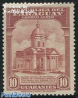 Paraguay 1946 10G, Stamp Out Of Set, Unused (hinged), Religion - Churches, Temples, Mosques, Synagogues - Eglises Et Cathédrales