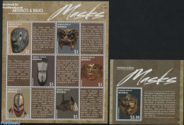 Micronesia 2015 Masks 2 S/s, Mint NH, Art - Art & Antique Objects - Handicrafts - Micronésie