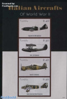 Tuvalu 2015 Italian Aircrafts Of WWI 4v M/s, Mint NH, History - Transport - Aircraft & Aviation - World War I - Avions