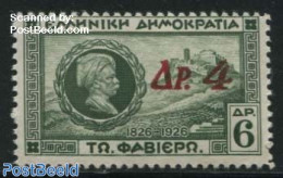 Greece 1932 4 On 6 Dr,  Stamp Out Of Set, Mint NH - Neufs