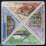 Hong Kong 2000 Museums, Libraries 4v, Block Of 4 [+], Mint NH, Art - Libraries - Museums - Nuovi