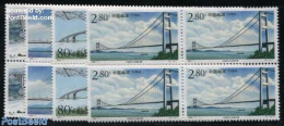 China People’s Republic 2000 Bridges 4v, Blocks Of 4 [+], Mint NH, Art - Bridges And Tunnels - Unused Stamps