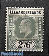 Leeward Islands 1902 2/6Sh, WM CA-Crown, Stamp Out Of Set, Mint NH - Leeward  Islands