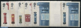 Great Britain 2002 Mail Boxes 5v, Gutterpairs, Mint NH, Post - Unused Stamps