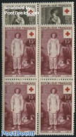 France 1956 Red Cross 2v, Blocks Of 4 [+], Mint NH, Health - Red Cross - Art - Paintings - Ungebraucht