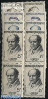 France 1958 Medical Personalities 4v, Blocks Of 4 [+], Mint NH, Health - Nuevos