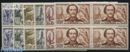 France 1959 Red Cross, Famous Persons 6v, Blocks Of 4 [+], Mint NH, Health - Science - Transport - Health - Red Cross .. - Ongebruikt