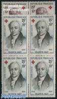 France 1959 Red Cross 2v, Blocks Of 4 [+], Mint NH, Health - Disabled Persons - Red Cross - Ongebruikt