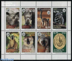Antigua & Barbuda 1994 Sierra Club 8v M/s, Mint NH, Nature - Animals (others & Mixed) - Monkeys - Rhinoceros - Antigua And Barbuda (1981-...)