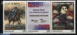 Uruguay 2016 Notable Women 3v [::], Mint NH, History - Nature - Women - Horses - Ohne Zuordnung