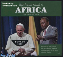 Tuvalu 2015 Pope Francis In Africa S/s, Mint NH, History - Religion - Politicians - Pope - Popes