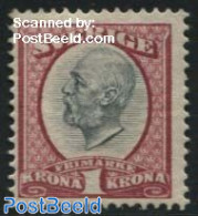 Sweden 1891 1Kr, Stamp Out Of Set, Unused (hinged) - Ongebruikt
