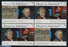 Netherlands 2016 Mozart In The Netherlands 2x2v, Block Of 4 [+], Mint NH, Performance Art - Amadeus Mozart - Music - M.. - Unused Stamps