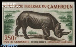 Cameroon 1964 Rhinoceros 1v, Imperforated, Mint NH, Nature - Rhinoceros - Kamerun (1960-...)