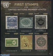 Guyana 2015 First Stamps, S 6v M/s, Mint NH, History - United Nations - Stamps On Stamps - Postzegels Op Postzegels