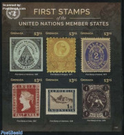Grenada 2015 First Stamps, H-I 6v M/s, Mint NH, History - Nature - Various - Kings & Queens (Royalty) - United Nations.. - Familias Reales