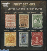 Grenada 2015 First Stamps, A-B 6v M/s, Mint NH, History - Nature - Various - United Nations - Animals (others & Mixed).. - Postzegels Op Postzegels