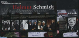 Gambia 2015 Helmut Schmidt 2 S/s, Mint NH, History - American Presidents - Germans - Politicians - Gambie (...-1964)