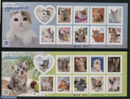 Japan 2016 Kittens 20v S-a (in 2 M/s), Mint NH, Nature - Cats - Nuevos