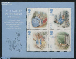 Great Britain 2016 The Tale Of Peter Rabbit S/s, Mint NH, Nature - Rabbits / Hares - Art - Authors - Children's Books .. - Ungebraucht