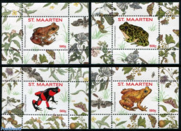 St. Maarten 2016 Frogs 4 S/s, Mint NH, Nature - Frogs & Toads - Reptiles - Sonstige & Ohne Zuordnung